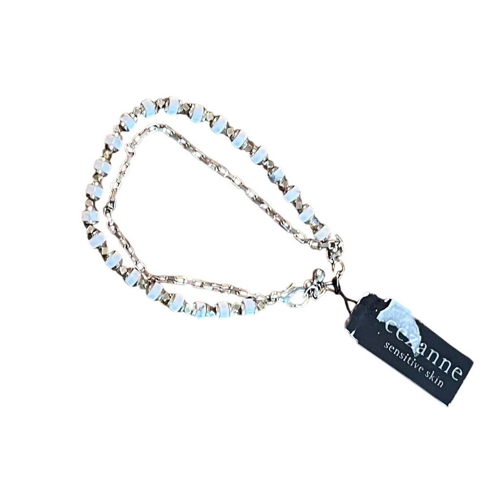 New Cezanne Gold Tone 2-Strand Beaded Bracelet, Delicate, Feminine